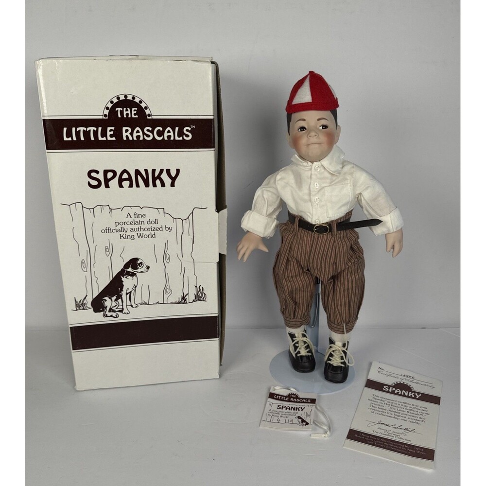 The Little‎ Rascals SPANKY Porcelain Doll The Hamilton Collection 1993 With Box